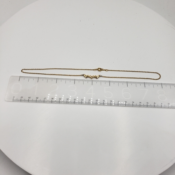 Goldtone 3 heart necklace - Picture 6 of 6